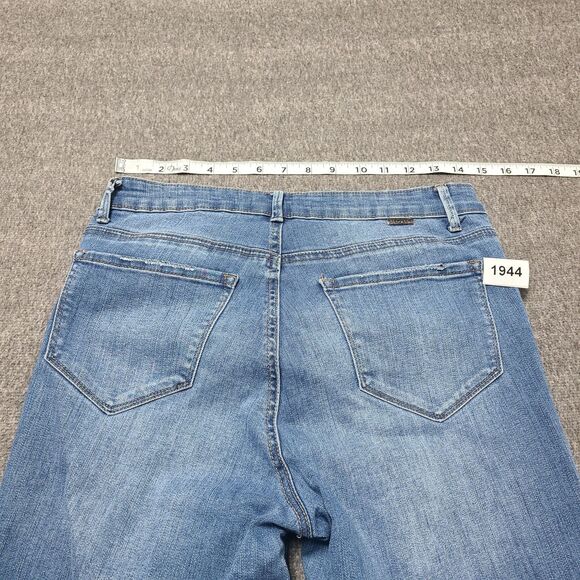 Tractr Womens Jeans 10 Blue Open Distressed Hem Festival Denim Beach Party Pants - Picture 10 of 12